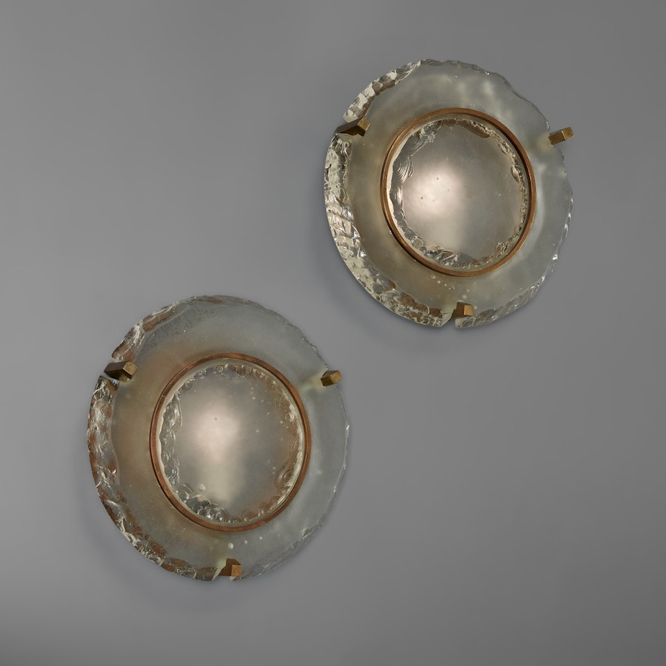 Pair of wall or ceiling lights, model no. 10.004 by Max Ingrand