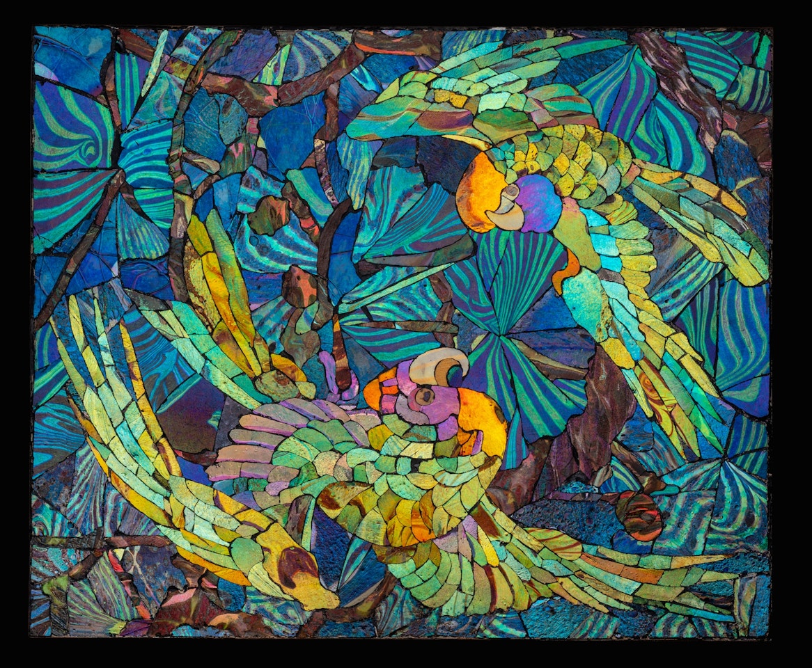 "Parrots" Mosaic Panel by Tiffany Studios