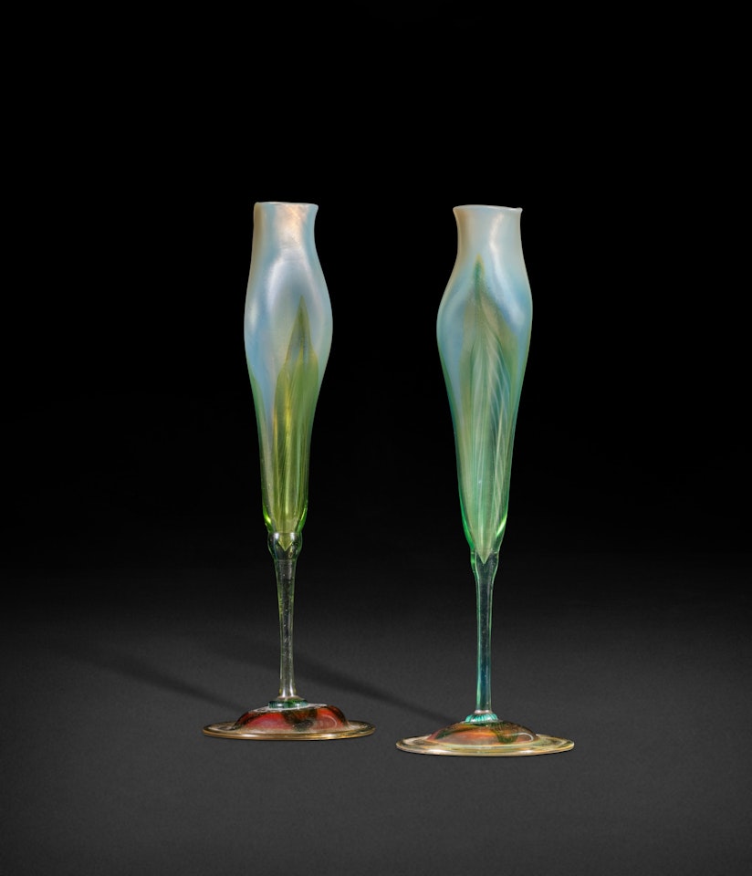 Pair of "Calyx" Vases by Tiffany Studios
