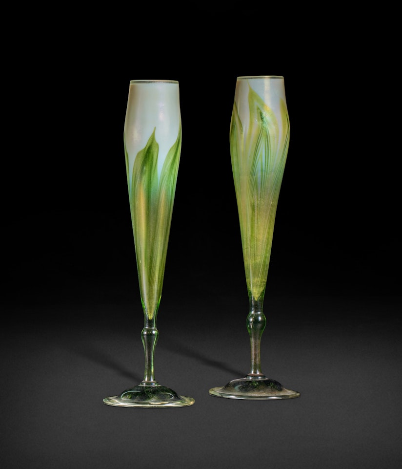 Pair of "Calyx" Vases by Tiffany Studios