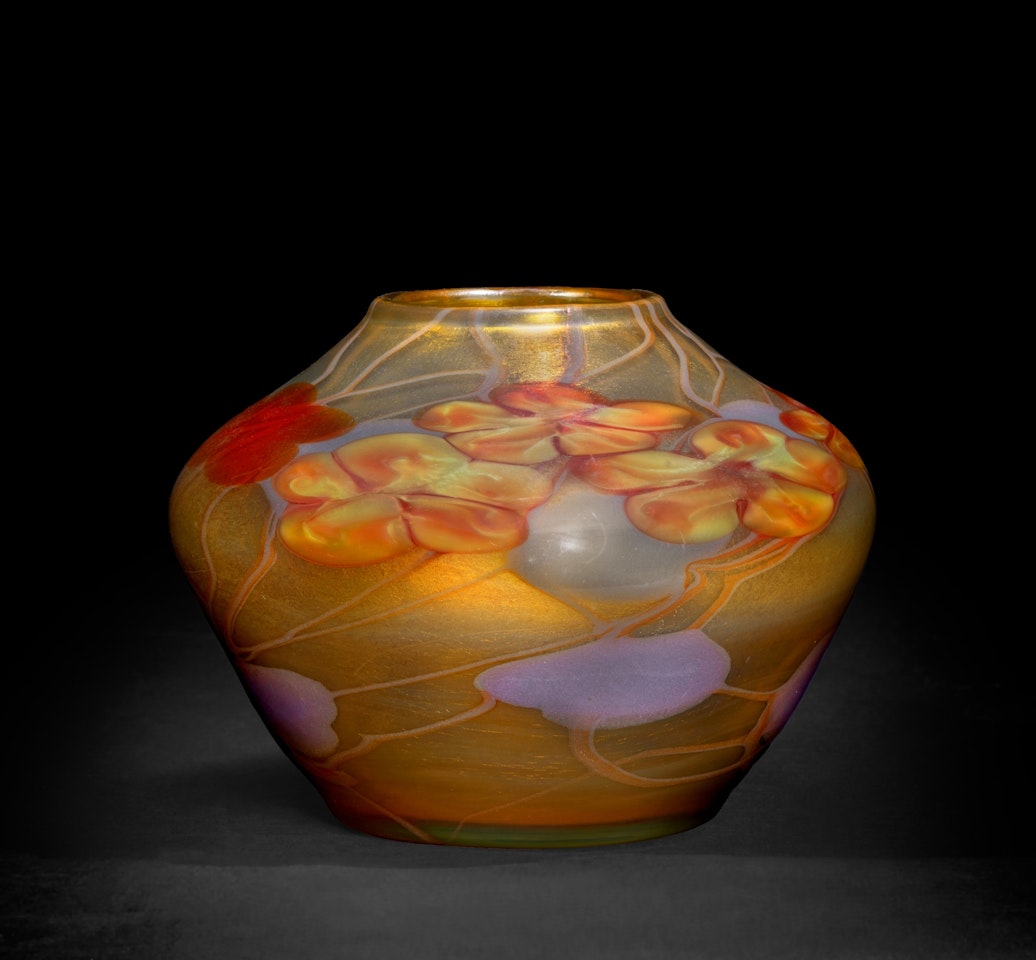 "Nasturtium" Paperweight Vase by Tiffany Studios