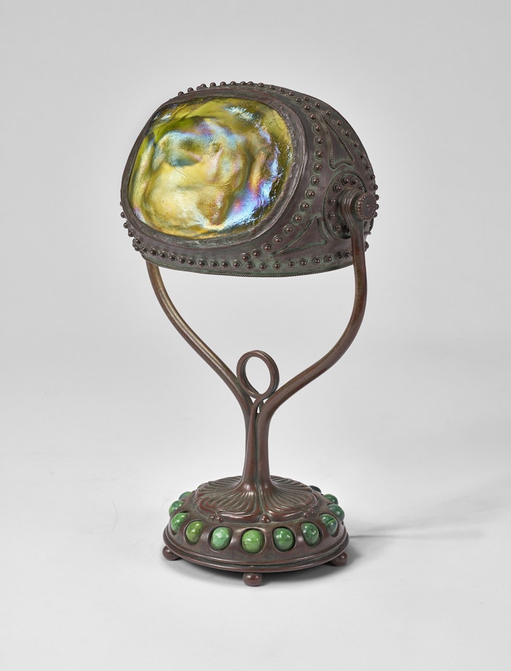 "Jeweled Turtle-Back Tile" Desk Lamp by Tiffany Studios