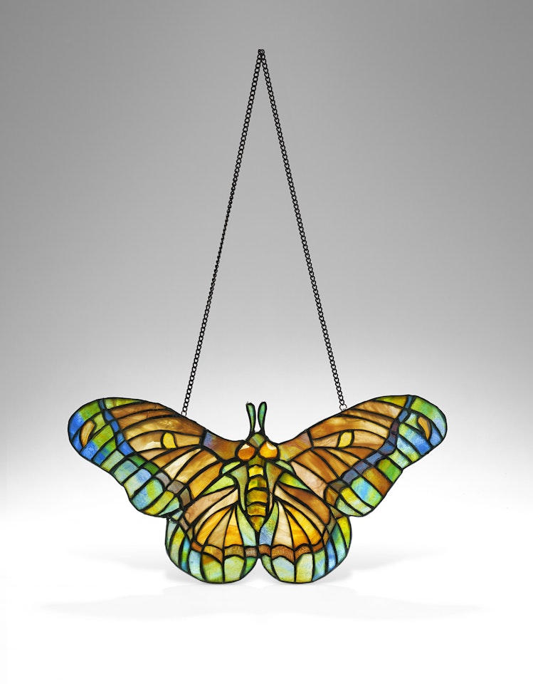 "Moth" Lamp Screen by Tiffany Studios