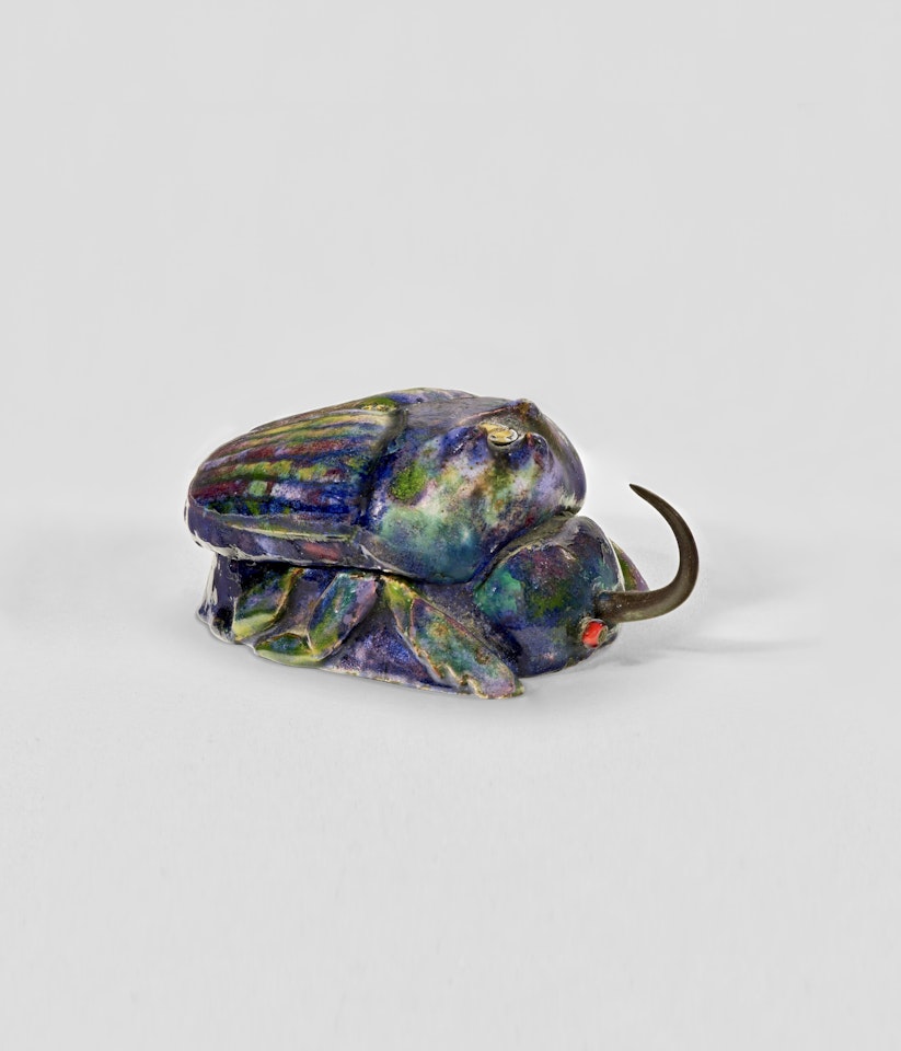 "Rhinoceros Beetle" Stamp Box by Tiffany Studios