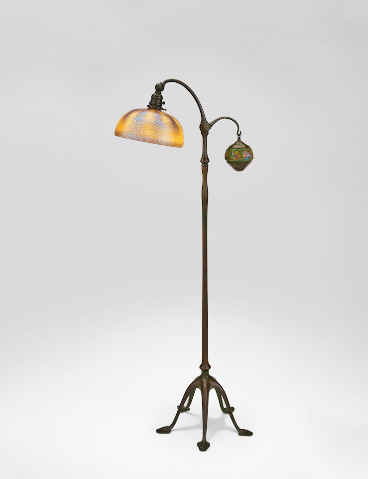 "Turtle-Back Tile Counter-Balance" Floor Lamp by Tiffany Studios