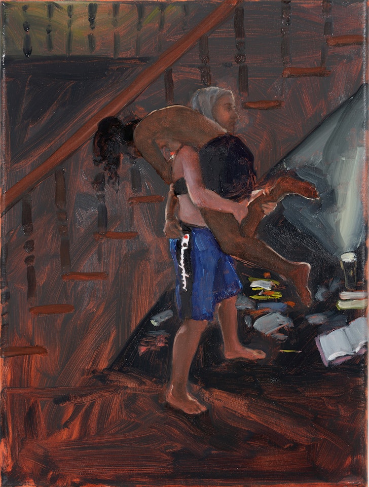 Hiding Place Under the Stairs Wrestlers by Jenna Gribbon