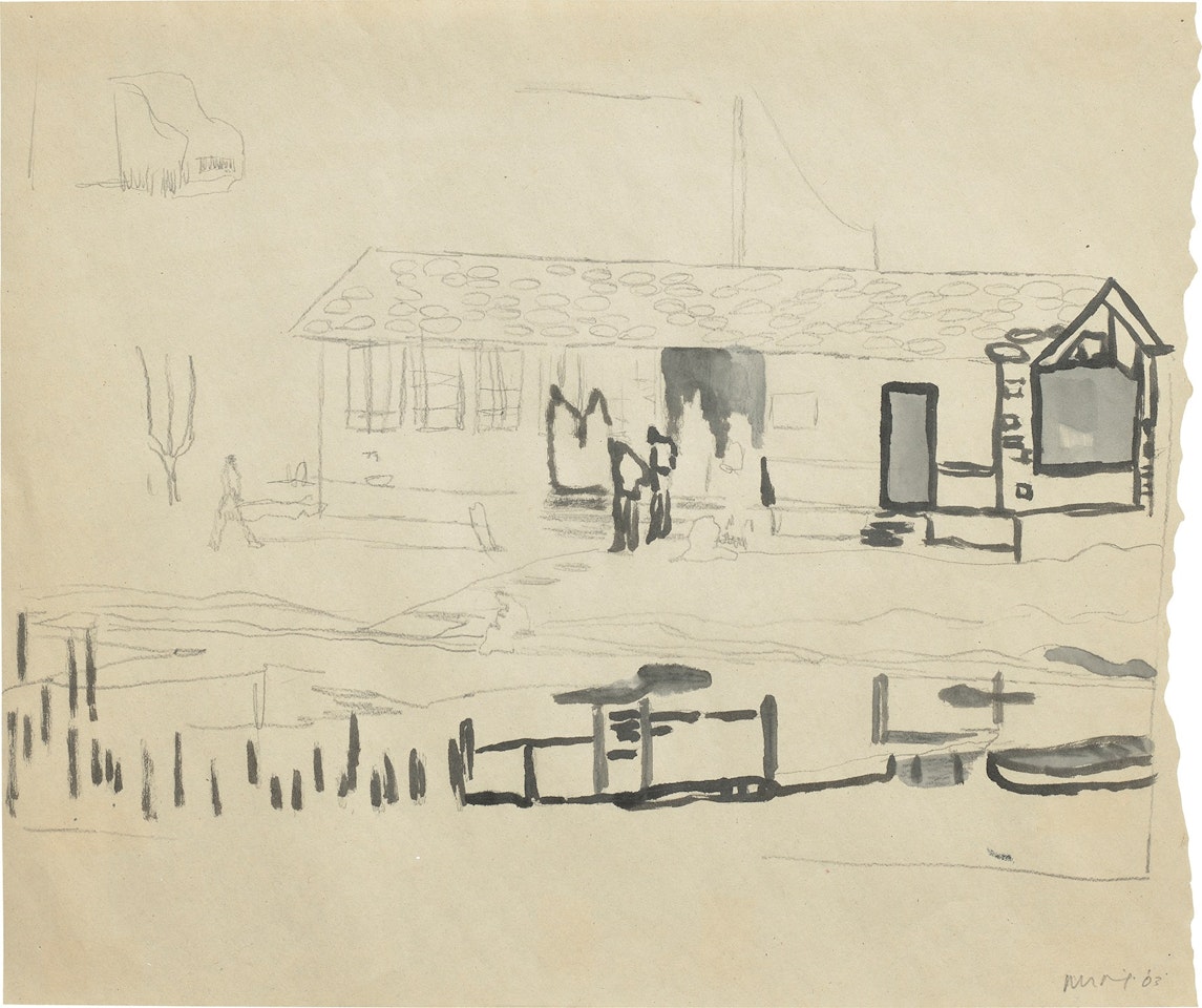 Study for "Guru" (Doty Boathouse) by Peter Doig