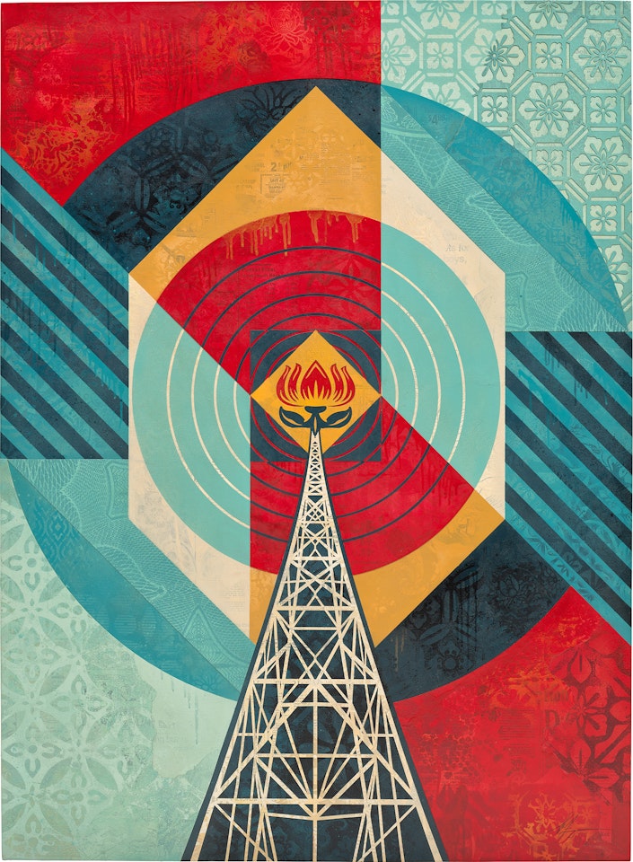Radio Tower by Shepard Fairey