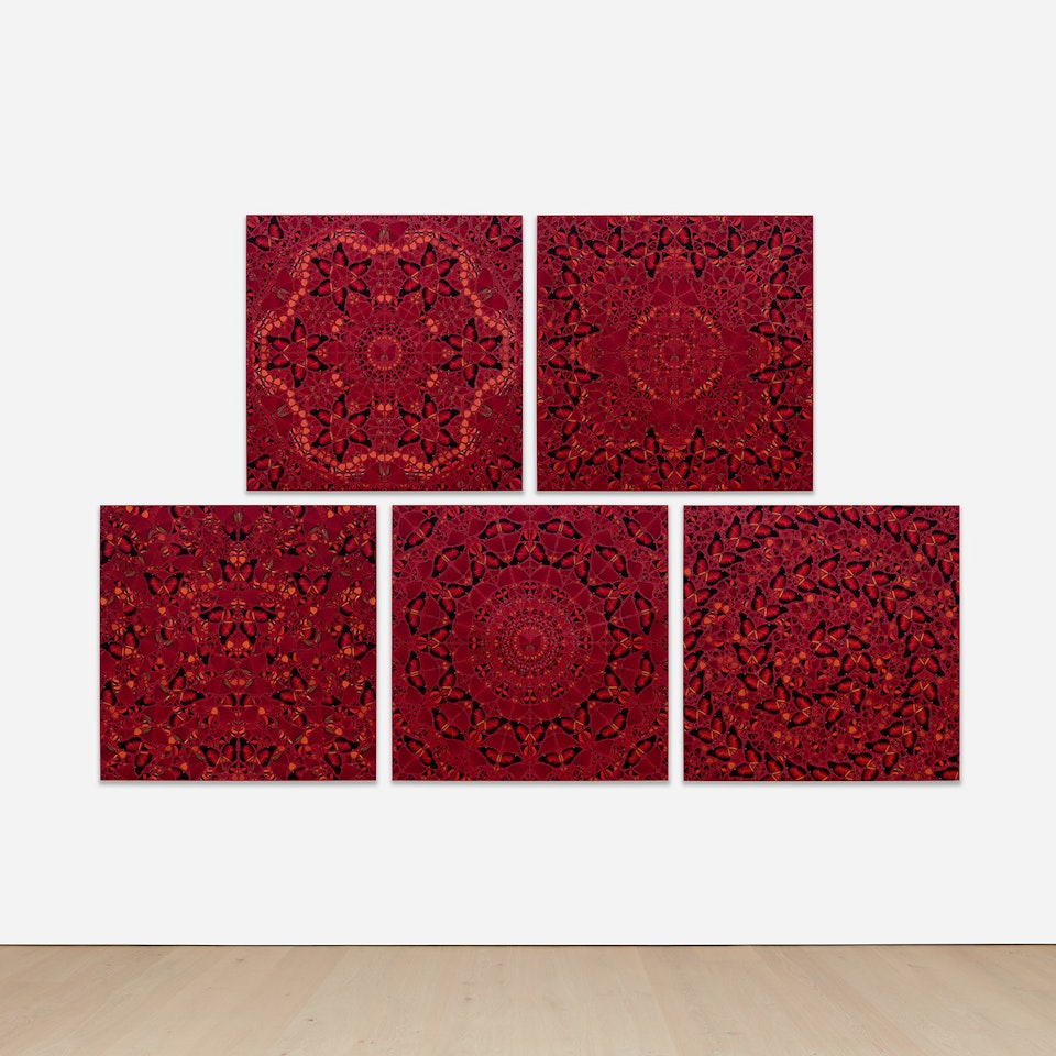 Five works: (i) H10-1 Wu Zetian; (ii) H10-2 Nūr Jahān; (iii) H10-3 Theodora; (iv) H10-4 Suiko; (v) H10-5 Taytu Betul from the series The Empresses by Damien Hirst