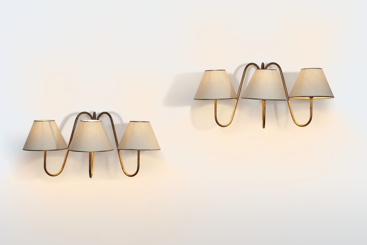 PAIR OF THREE-LIGHT 'BOUQUET' SCONCES, CIRCA by Jean Royere