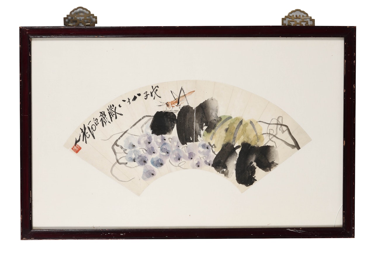 CRICKET AND GRAPES by Qi Baishi