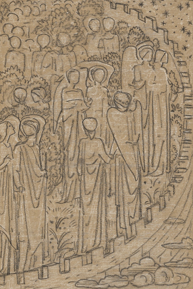 An illustration to 'The Golden Legend' by Edward Coley Burne-Jones