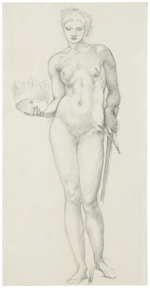 'Justice', Study for a stained glass window in Kolkata Cathedral by Edward Coley Burne-Jones
