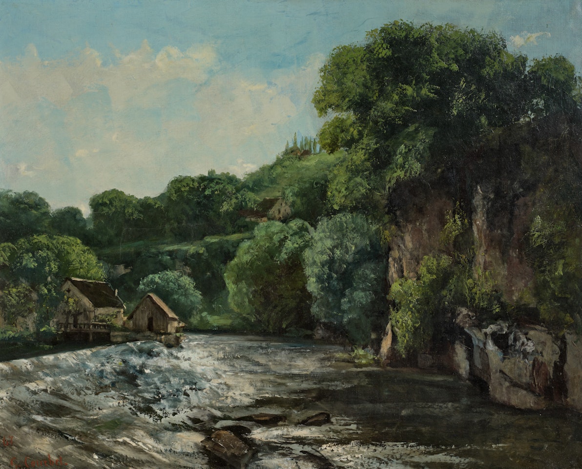 Un barrage près d’Ornans, or L’Écluse de la Loue by Gustave Courbet