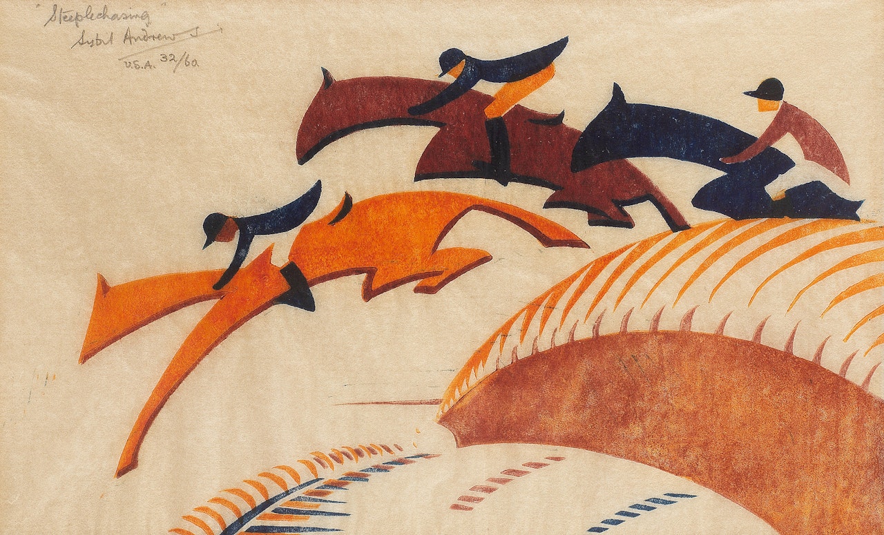 Steeplechasing (Coppel SA 10) by Sybil Andrews