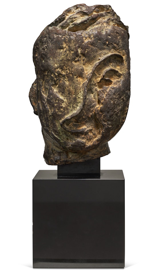 Tête striée by Jean Fautrier