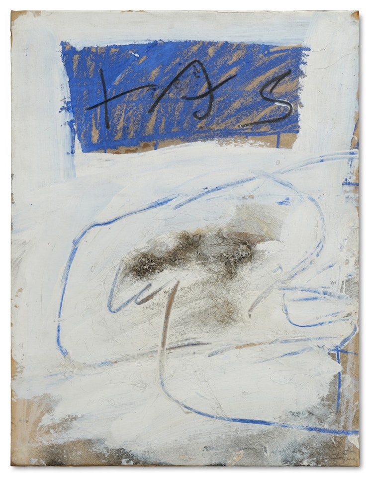 Bleu et blanc by Antoni Tapies