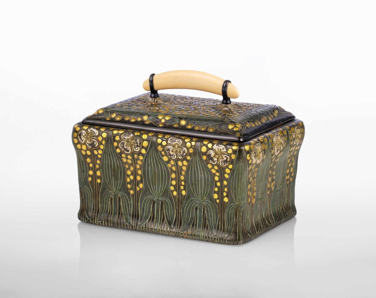 "Dragonfly and Arrowhead" Cigarette Humidor by Tiffany Studios