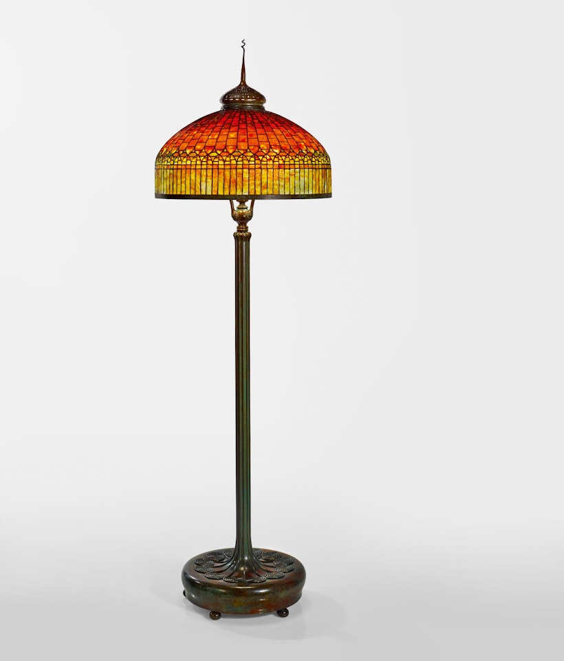 "Curtain Border" Floor Lamp by Tiffany Studios