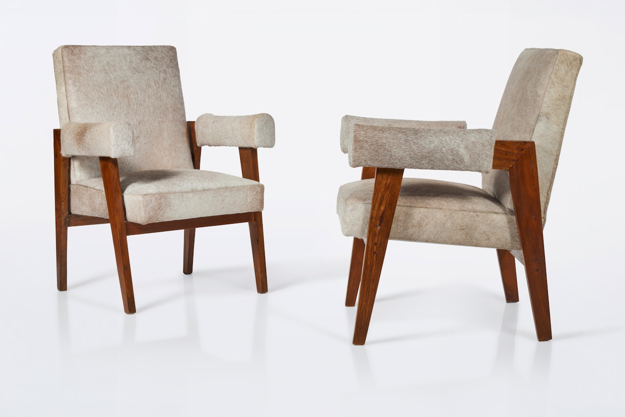Pair of "High Court" Chairs by Pierre Jeanneret