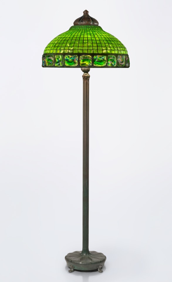 Geometric and Turtle-Back" Floor Lamp by Tiffany Studios