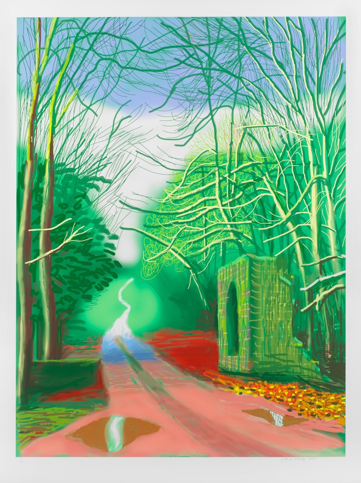 The Arrival of Spring in Woldgate, East Yorkshire in 2011 (twenty eleven) – 19 February by David Hockney