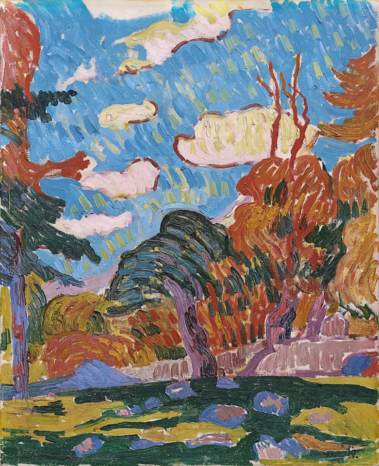 Paesaggio sole (Agn) (Sommer im Wald) by Giovanni Giacometti