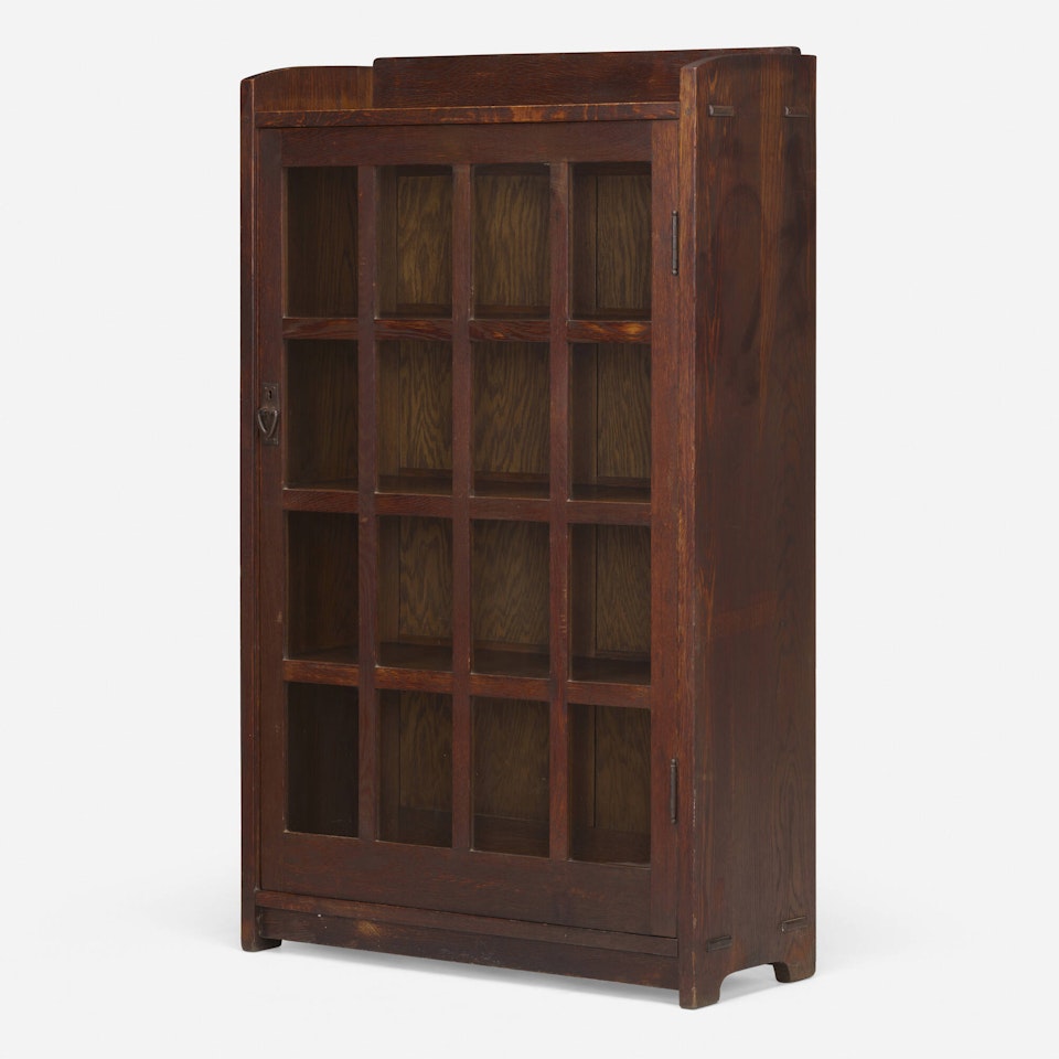 Single-door bookcase, model 715 by Gustav Stickley