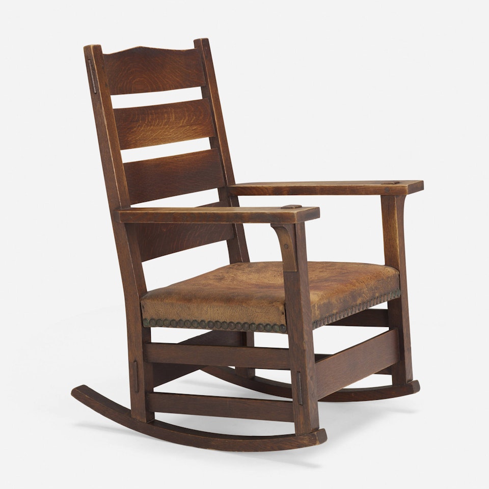 Early arm rocker, model 2631 by Gustav Stickley