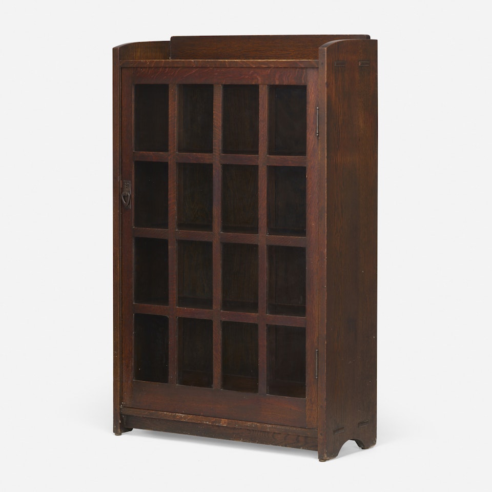 Single-door bookcase, model 715 by Gustav Stickley