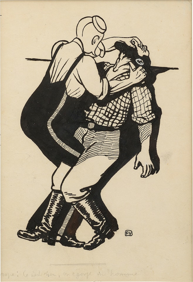 L’Europe ce n’est rien, on égorge un homme by Félix Vallotton