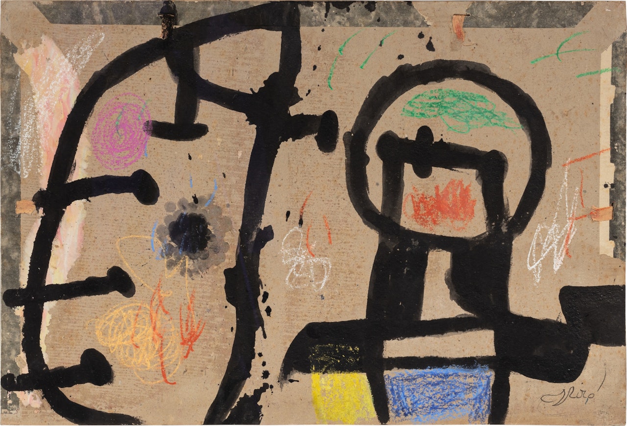 Personnage avec un chien by Joan Miró