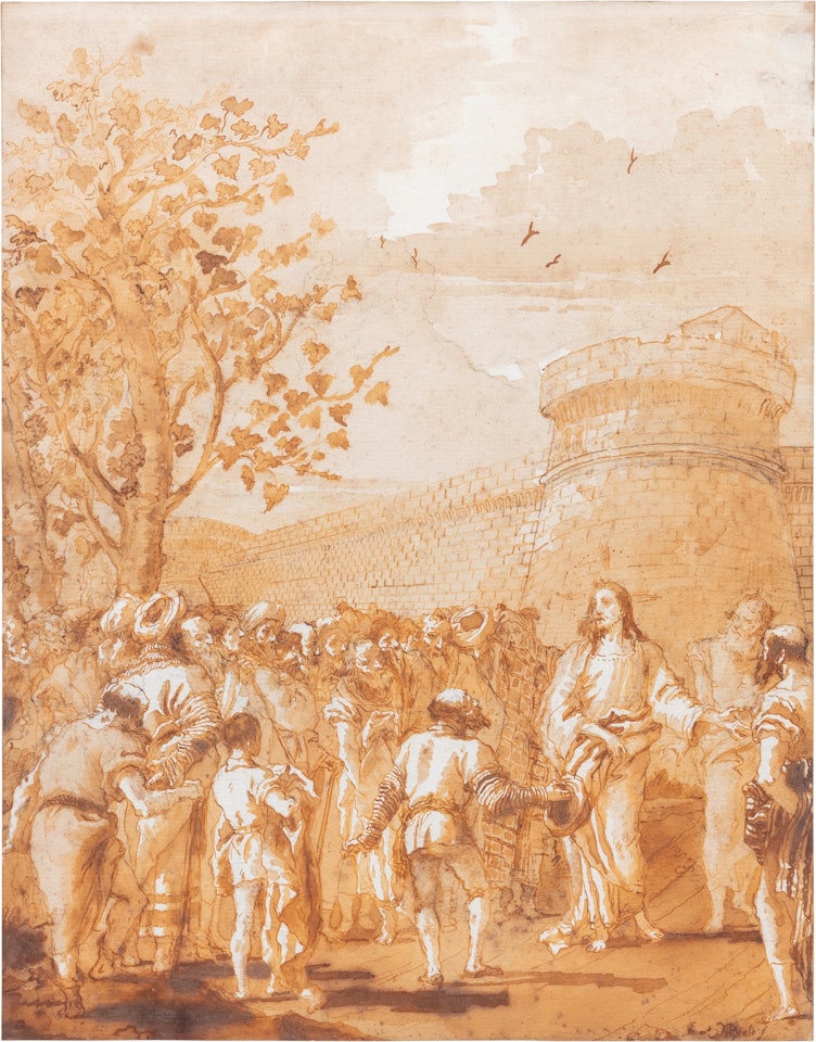 La Rencontre de Zachée et de Jésus by Giovanni Domenico Tiepolo