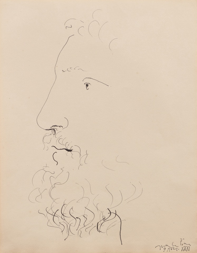 Profil gauche d'un homme barbu by Pablo Picasso