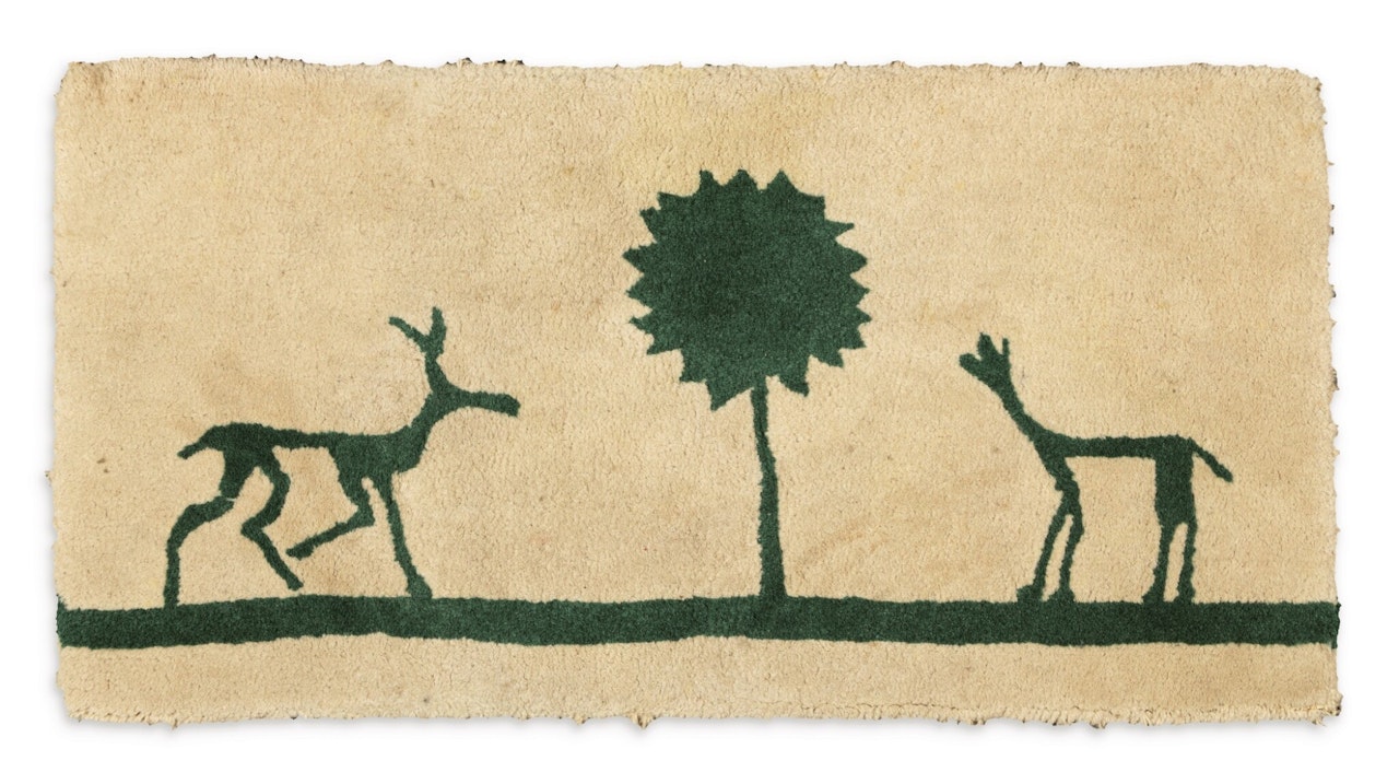 La promenade des amis rug, small version by Diego Giacometti
