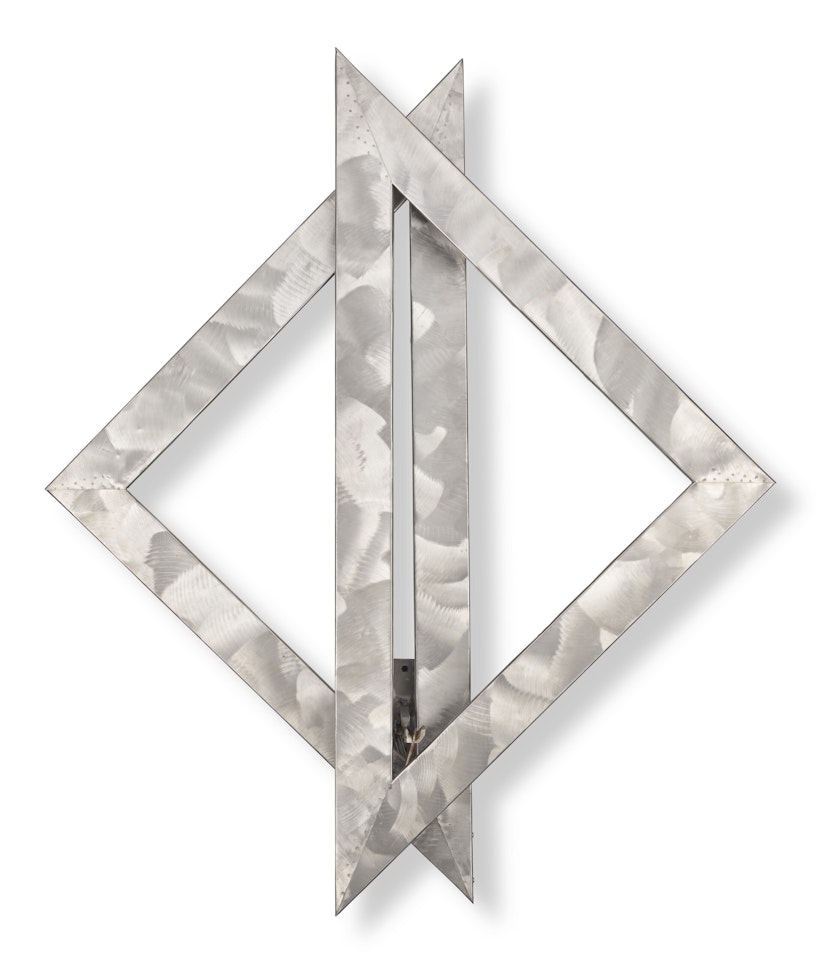 Two Open Triangles Up Wall Narrow by George Rickey