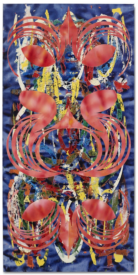 Figure with Excavated Crescents by Philip Taaffe