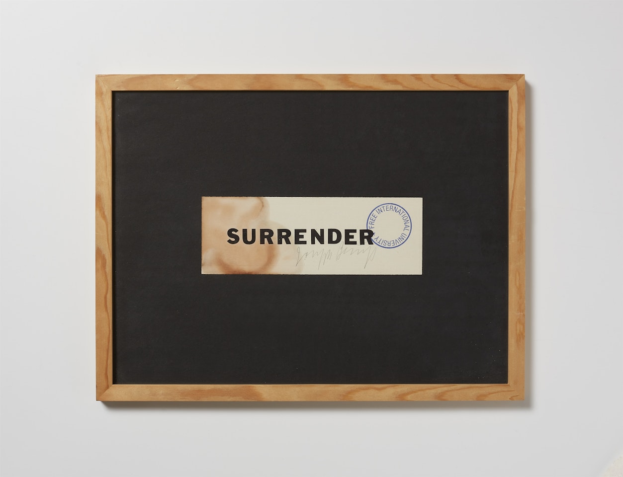 Surrender II by Joseph Beuys
