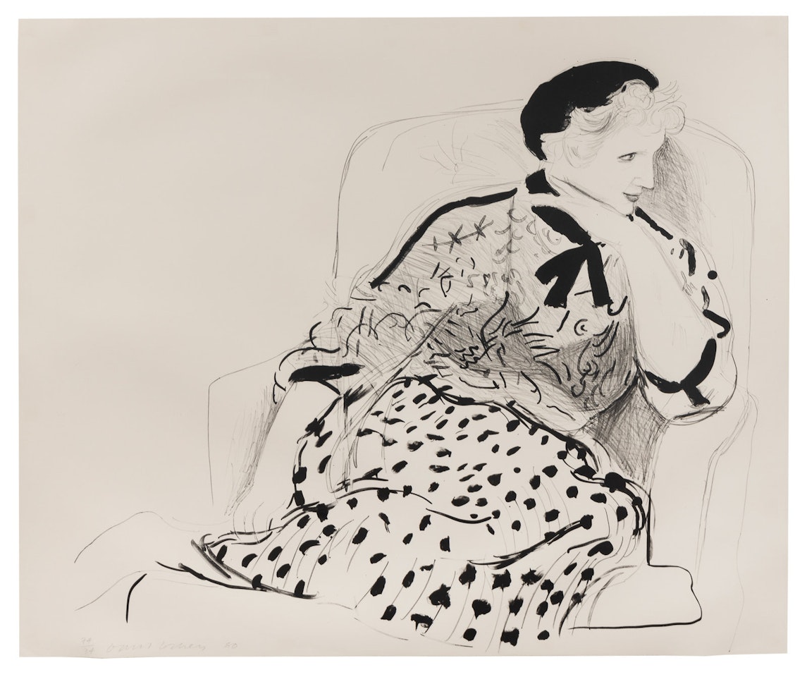 Celia in an Armchair by David Hockney