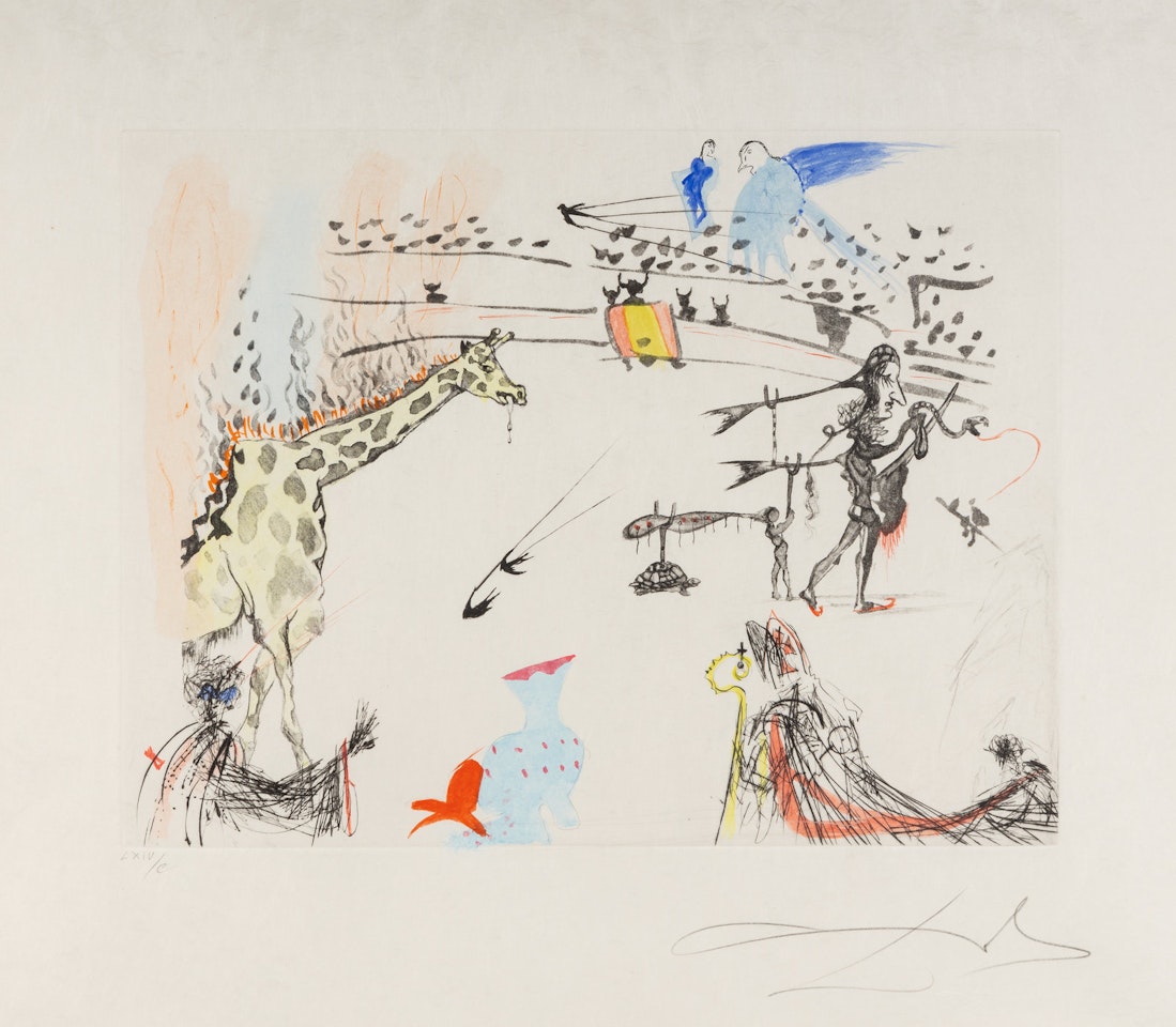 La girafe en feu (from Tauromachie Surrealiste) by Salvador Dali