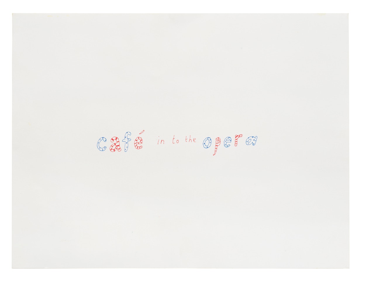 Café in to the Opera by David Hockney