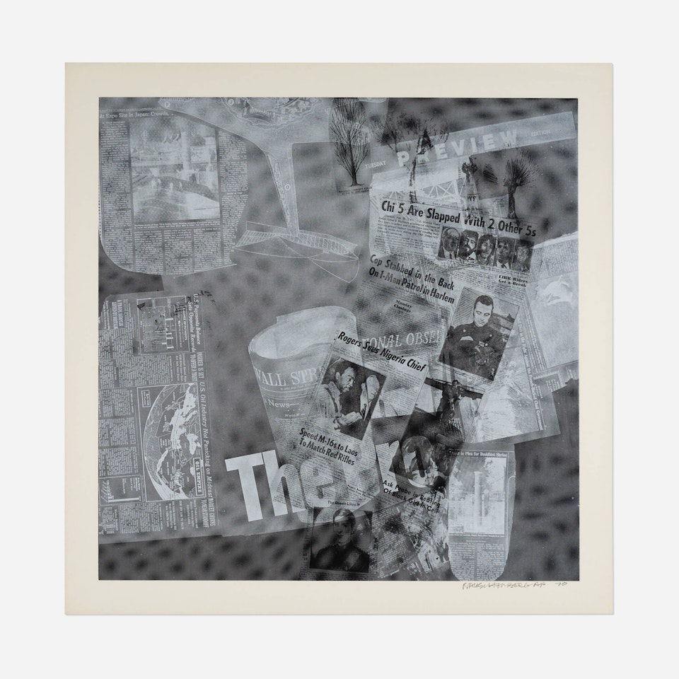 Untitled V (from the Surface Series, from Currents suite) by Robert Rauschenberg