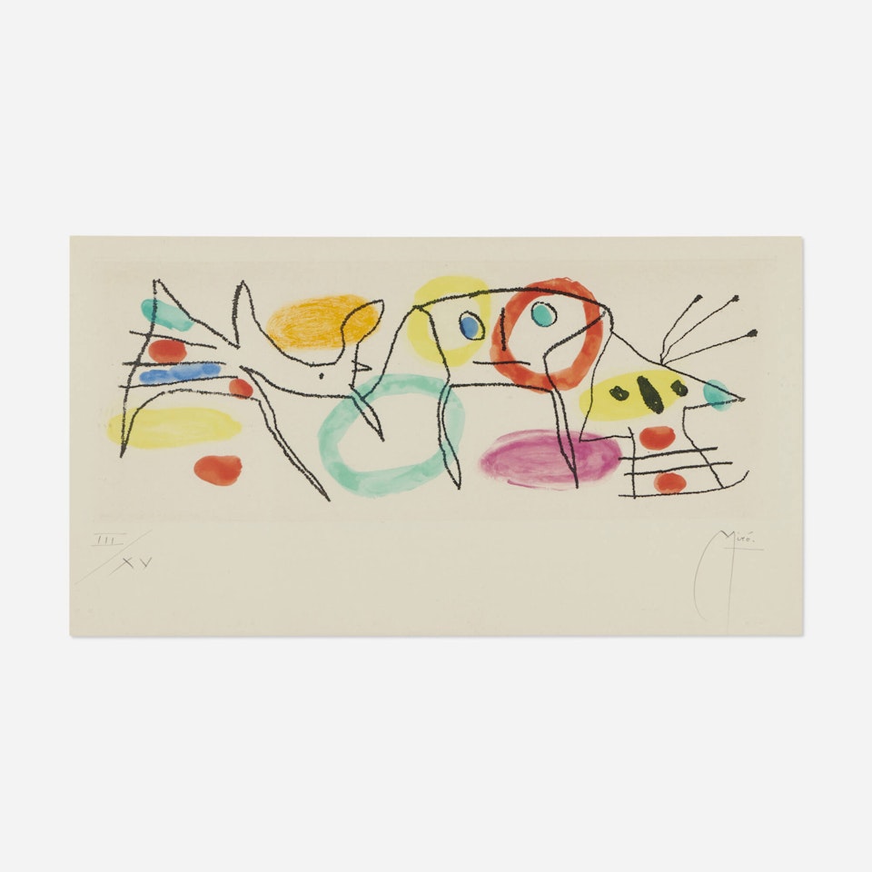 One plate from La magie quotidienne by Joan Miró