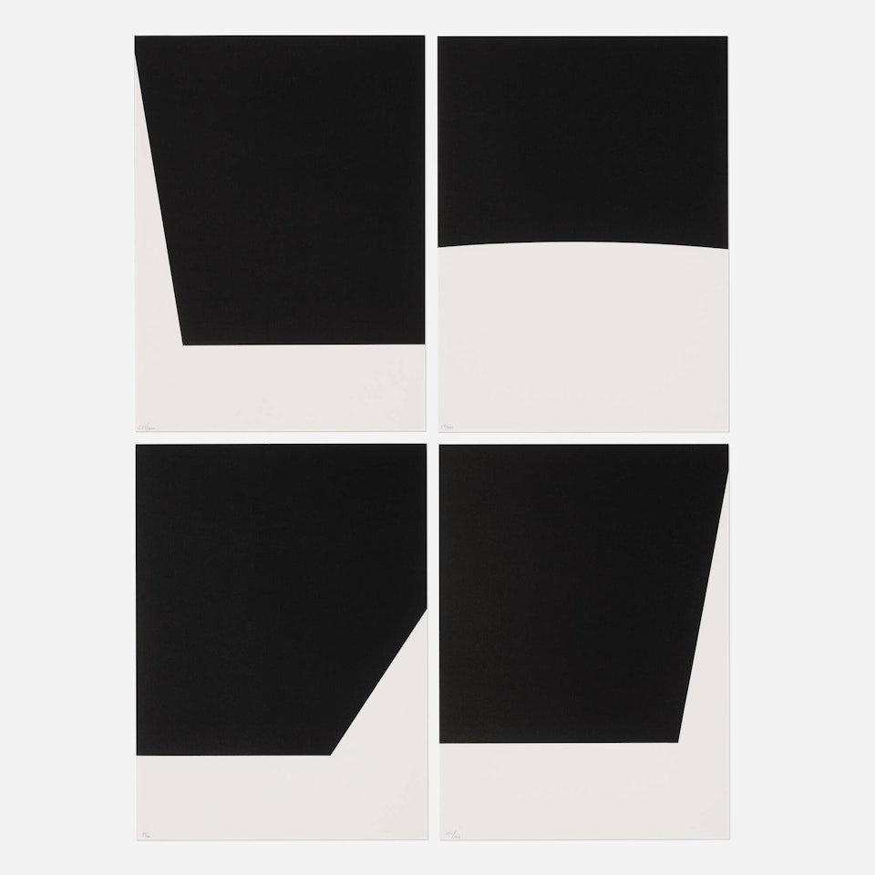 Untitled (from Un Coup de dés jamais n'abolira le hasard) (four works) by Ellsworth Kelly