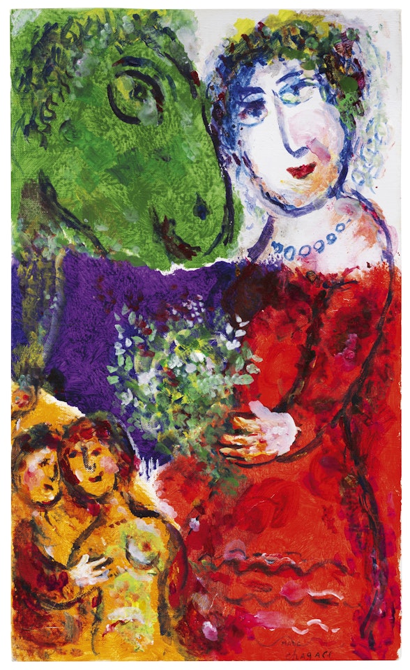 La Femme en rouge by Marc Chagall