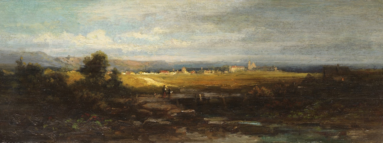 Flachlandschaft im Vorgebirge by Carl Spitzweg