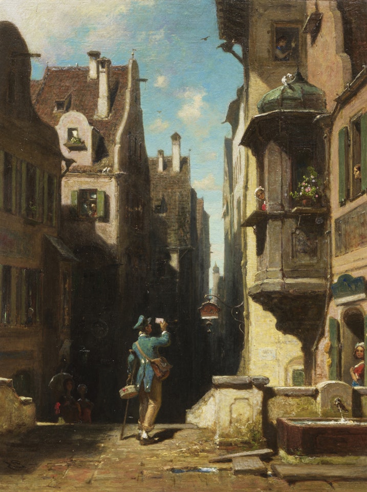 Der Postbote by Carl Spitzweg