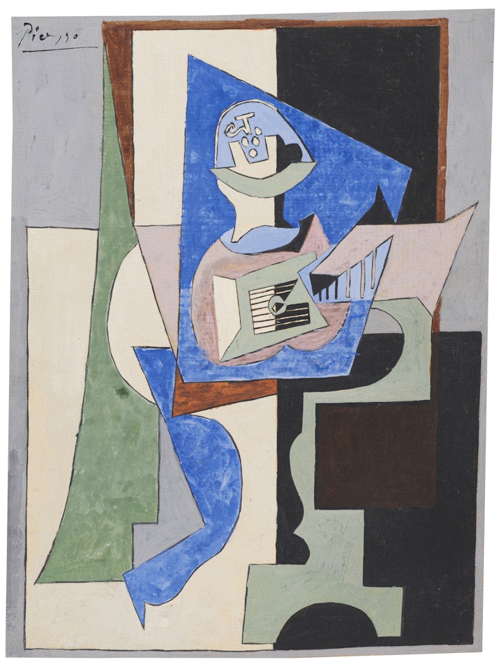 Guéridon, guitare et compotier by Pablo Picasso