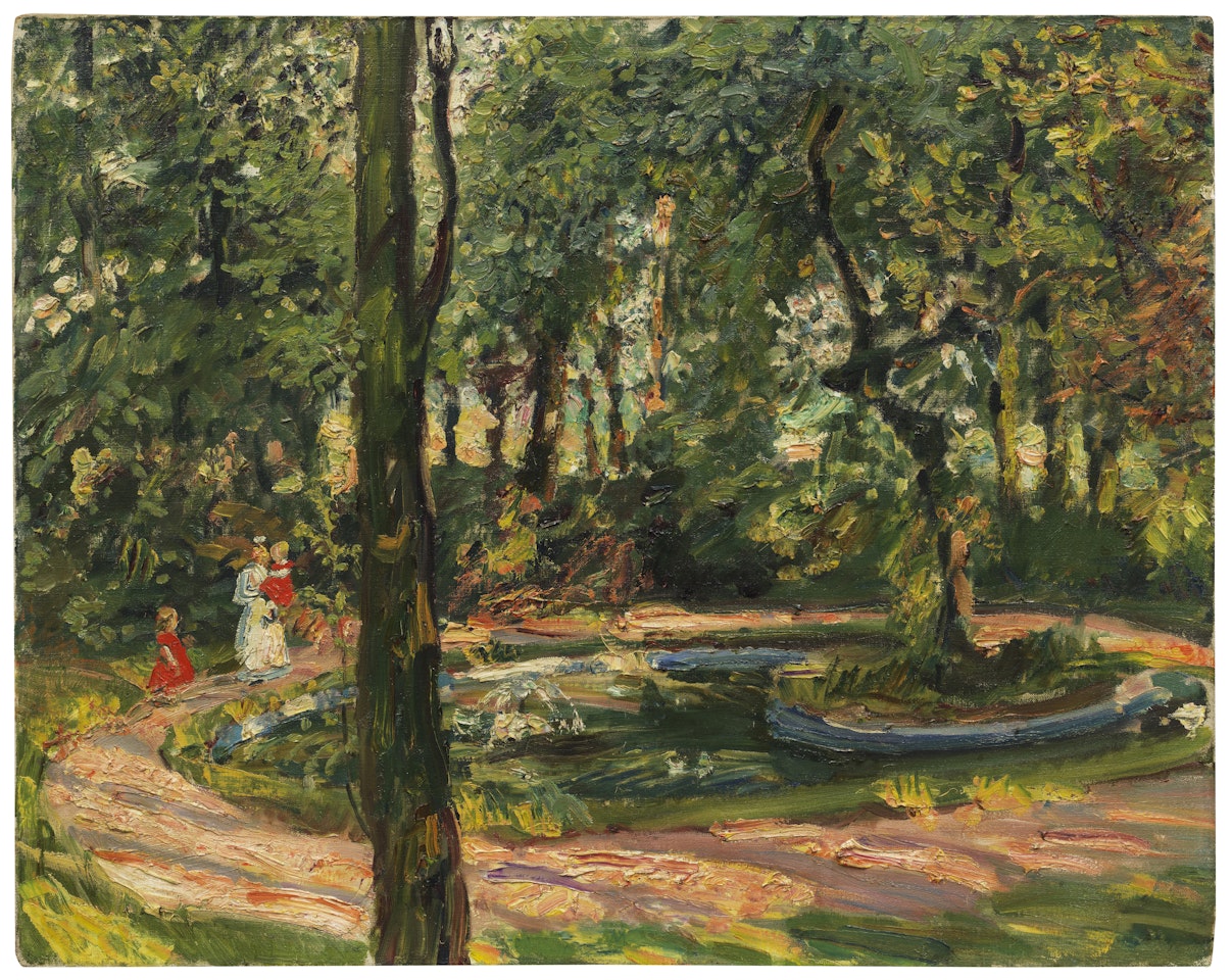 Kinder am Weiher (Garten in Godramstein) by Max Slevogt