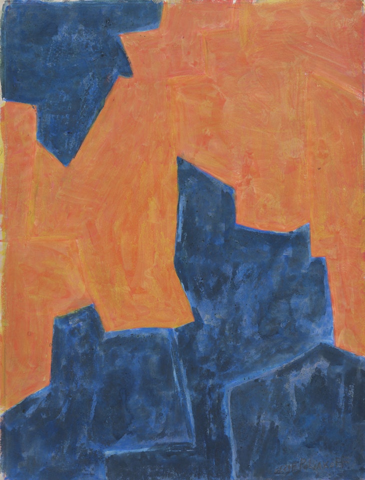 Composition bleue et orange by Serge Poliakoff